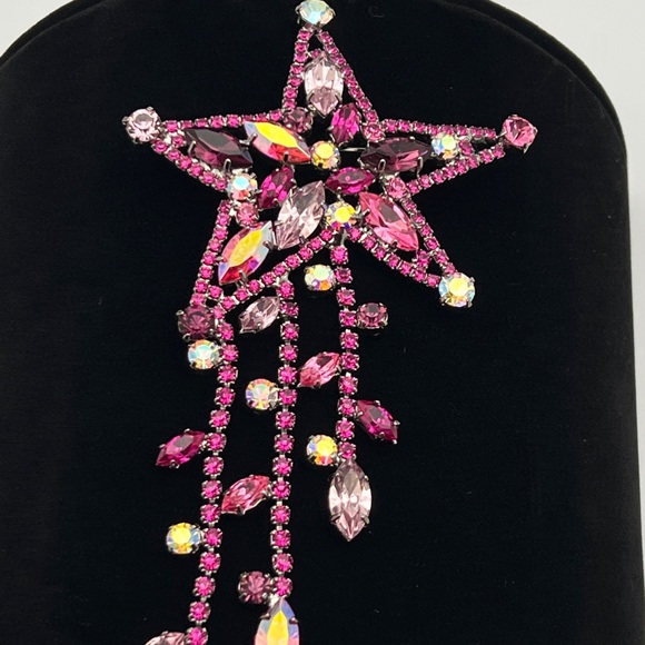 🔶NICKY BUTLER FASHION COLLECTION Multi Crystal Shooting Star Brooch Pin NEW NB - Picture 4 of 11